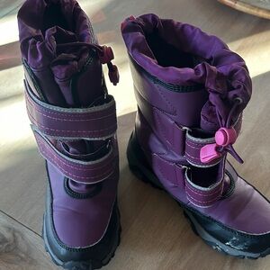 Lands' End Purple Kids Rain & Snow Boots